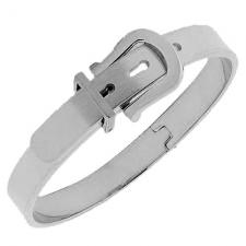 Stainless Steel Belt Buckle Adjustable Bangle Bracelet 